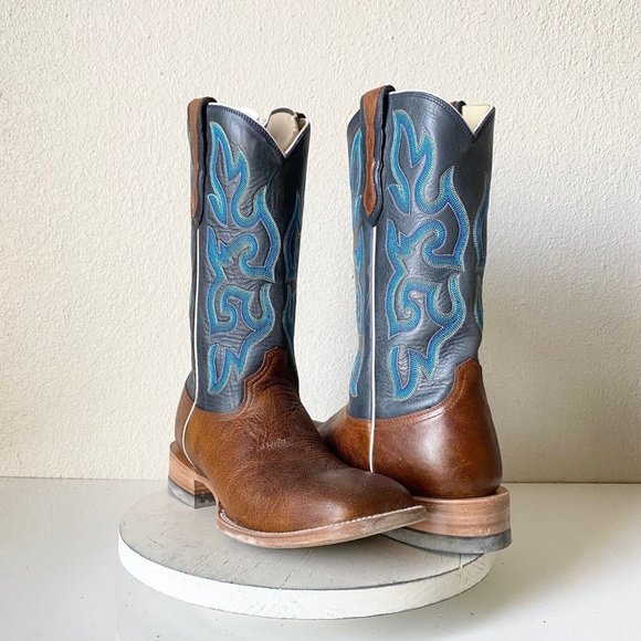 Capitan by Lane Boots Other - Lane Capitan GUTHRIE Mens Cowboy Boots 9.5 D Brown Leather Square Toe Western